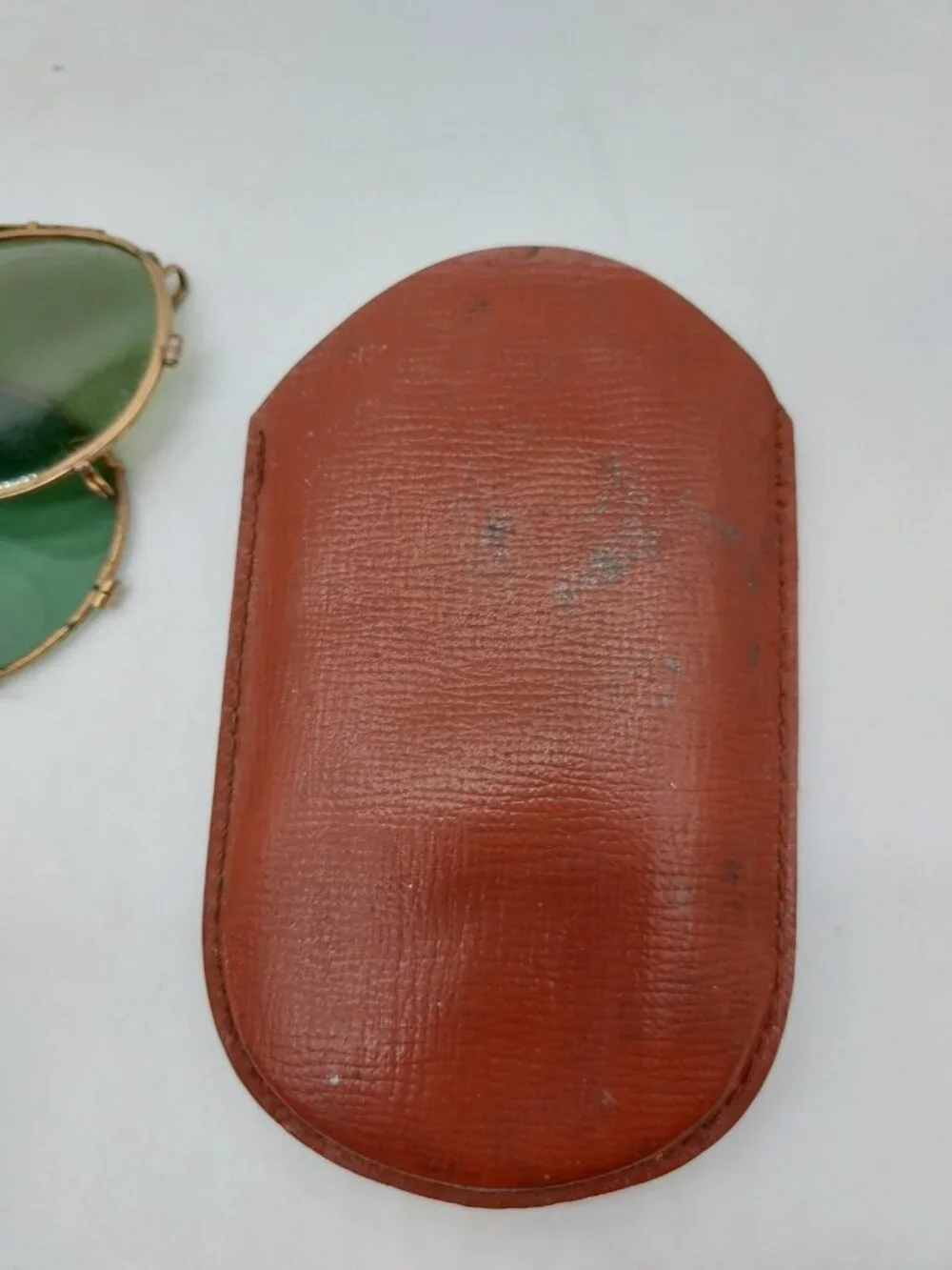 Vintage American Polaroid Clip On Sunglasses Brown Case READ
